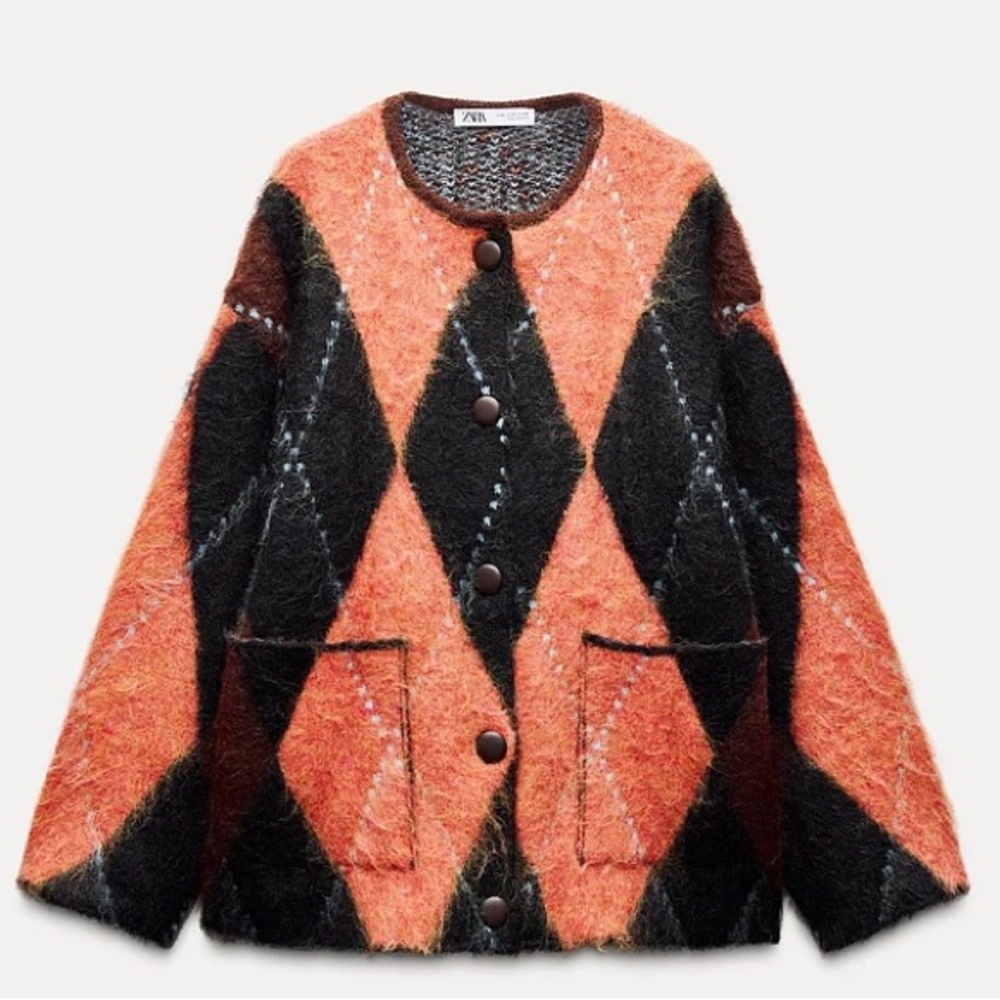 ZARA Knit Jacquard Cardigan